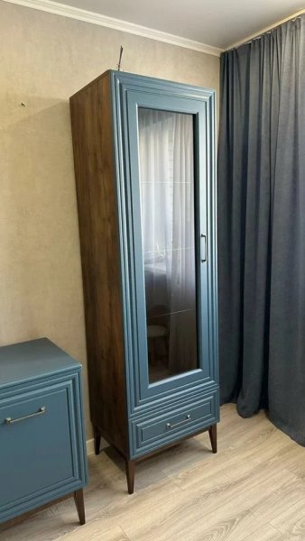 Витрина Гориция ШР-1 Сапфировый (БМ) в Краснотурьинске - krasnoturinsk.mebel-e96.ru