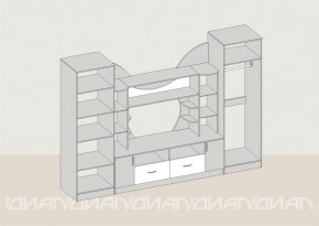 Гостиная Аллегро с 2 шкафами вариант-5 (венге/дуб белфорт) в Краснотурьинске - krasnoturinsk.mebel-e96.ru