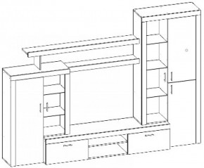 Гостиная Орландо композиция №2 в Краснотурьинске - krasnoturinsk.mebel-e96.ru