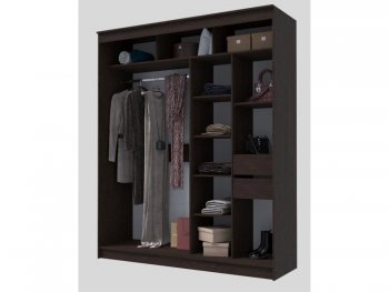 Шкаф-купе 2000 мм Гранд-1 ЛДСП/Зеркало, венге (Эра) в Краснотурьинске - krasnoturinsk.mebel-e96.ru