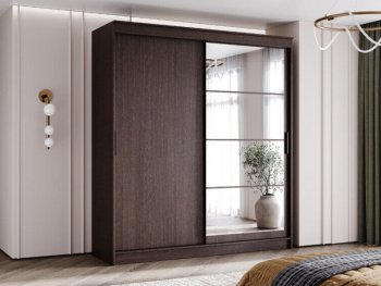 Шкаф-купе 2000 мм Гранд-1 ЛДСП/Зеркало, венге (Эра) в Краснотурьинске - krasnoturinsk.mebel-e96.ru