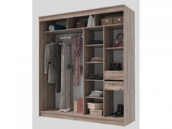 Шкаф-купе 2000 мм Гранд-1 ЛДСП/Зеркало, дуб горный (Эра) в Краснотурьинске - krasnoturinsk.mebel-e96.ru