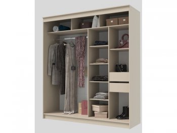 Шкаф-купе 2000 мм Гранд-1 ЛДСП/Зеркало, Сатин (Эра) в Краснотурьинске - krasnoturinsk.mebel-e96.ru