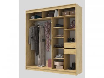 Шкаф-купе 2000 мм Гранд-1 ЛДСП, дуб вотан (Эра) в Краснотурьинске - krasnoturinsk.mebel-e96.ru