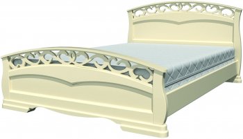 Кровать из массива Грация-1 Слоновая кость (БМ) в Краснотурьинске - krasnoturinsk.mebel-e96.ru
