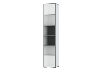 Шкаф для книг с дв. Грей УНИ (МЛК) в Краснотурьинске - krasnoturinsk.mebel-e96.ru