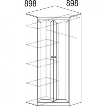 Шкаф угловой Инна 606 денвер темный (Яна) в Краснотурьинске - krasnoturinsk.mebel-e96.ru