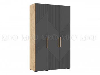 Шкаф 1350 мм Ирис с антресолью, крафт/графит (Миф) в Краснотурьинске - krasnoturinsk.mebel-e96.ru