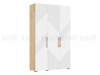 Шкаф 1350 мм Ирис с антресолью, крафт/белый (Миф) в Краснотурьинске - krasnoturinsk.mebel-e96.ru