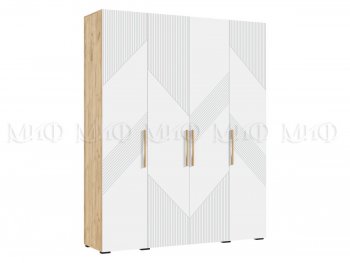 Шкаф 1800 мм Ирис с антресолью крафт/белый (Миф) в Краснотурьинске - krasnoturinsk.mebel-e96.ru