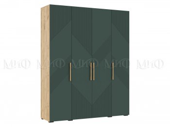 Шкаф 1800 мм Ирис с антресолью крафт/грин (Миф) в Краснотурьинске - krasnoturinsk.mebel-e96.ru