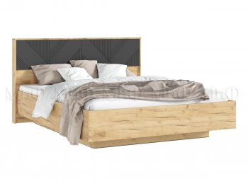 Кровать парящая Ирис крафт/графит с подсветкой (Миф) в Краснотурьинске - krasnoturinsk.mebel-e96.ru