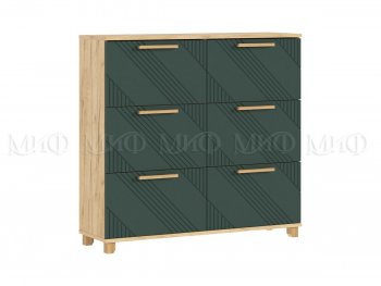 Обувница Ирис крафт/грин (Миф) в Краснотурьинске - krasnoturinsk.mebel-e96.ru