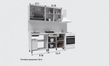 Кухонный гарнитур Кантри 1600 мм (Текс) в Краснотурьинске - krasnoturinsk.mebel-e96.ru