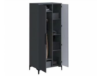 Шкаф 800 мм 2-створчатый Кимберли графит (Handis) в Краснотурьинске - krasnoturinsk.mebel-e96.ru