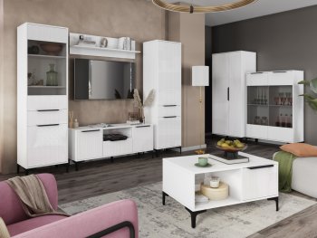 Стенка Кимберли белый, модульная (Handis) в Краснотурьинске - krasnoturinsk.mebel-e96.ru