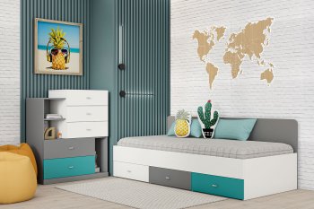 Кровать Клео арт. 010 океан (Диал) в Краснотурьинске - krasnoturinsk.mebel-e96.ru