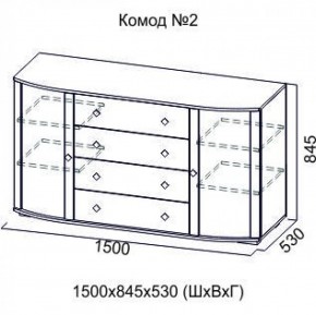 Комод №2 (1500) SV-Мебель в Краснотурьинске - krasnoturinsk.mebel-e96.ru