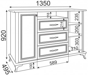 Комод М03 Скарлетт (Риннер) в Краснотурьинске - krasnoturinsk.mebel-e96.ru