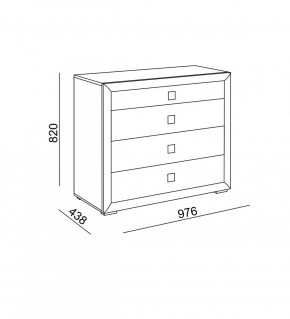 Комод малый Глэдис (модуль 26) в Краснотурьинске - krasnoturinsk.mebel-e96.ru