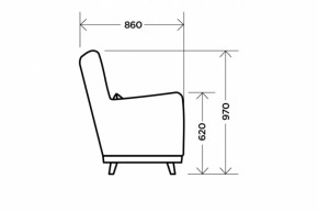 Кресло Интерьерное Dark Brown в Краснотурьинске - krasnoturinsk.mebel-e96.ru