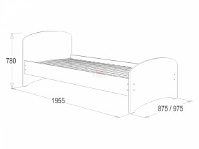 Кровать-4 одинарная (900*1900) в Краснотурьинске - krasnoturinsk.mebel-e96.ru