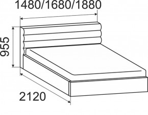 Кровать Альба с подъемным механизмом 1400*2000 в Краснотурьинске - krasnoturinsk.mebel-e96.ru