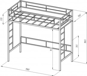 Кровать-чердак Севилья-1.1 в Краснотурьинске - krasnoturinsk.mebel-e96.ru