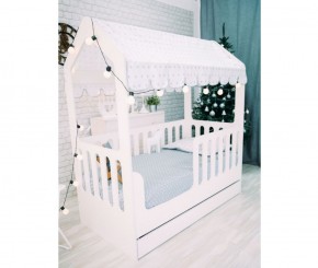 Кровать-домик детская с ящиком 800*1600 (Белый) в Краснотурьинске - krasnoturinsk.mebel-e96.ru