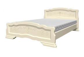 Кровать из массива Карина-6 Слоновая кость (БМ) в Краснотурьинске - krasnoturinsk.mebel-e96.ru
