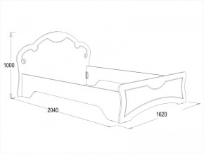 Кровать Ольга-10 МДФ (1400) в Краснотурьинске - krasnoturinsk.mebel-e96.ru