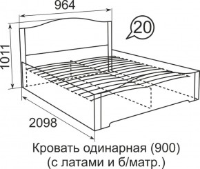 Кровать с латами Виктория 1600*2000 в Краснотурьинске - krasnoturinsk.mebel-e96.ru