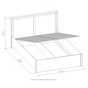 Кровать Шерлок с ПМ 1400 орех 1400*2000 в Краснотурьинске - krasnoturinsk.mebel-e96.ru