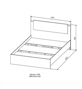 Кровать Софи СКР1400.1 (ДСВ) в Краснотурьинске - krasnoturinsk.mebel-e96.ru