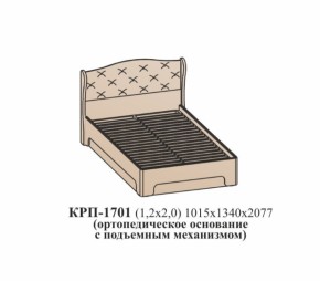 Кровать ЭЙМИ с подъемным механизмом КРП-1701 Бодега белая/патина серебро (1200х2000) в Краснотурьинске - krasnoturinsk.mebel-e96.ru | фото