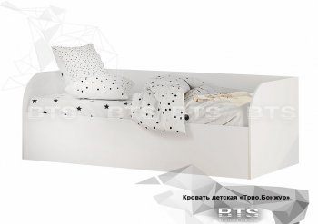 Кровать детская с подъемным механизмом Трио КРП-01 Белый (БТС) в Краснотурьинске - krasnoturinsk.mebel-e96.ru