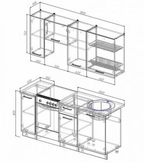 Кухонный гарнитур Жемчуг 1800 в Краснотурьинске - krasnoturinsk.mebel-e96.ru