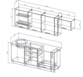 Кухонный гарнитур Лада 2550 в Краснотурьинске - krasnoturinsk.mebel-e96.ru