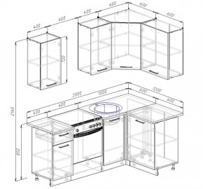 Кухонный гарнитур угловой Вегас 2000*1200 в Краснотурьинске - krasnoturinsk.mebel-e96.ru