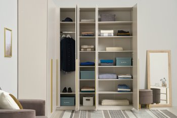 Гардеробная/шкаф 2200*1706 мм Ларго №3 Кашемир (Миф) в Краснотурьинске - krasnoturinsk.mebel-e96.ru