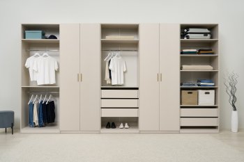 Гардеробная/шкаф 4000 мм Ларго №4 Кашемир (Миф) в Краснотурьинске - krasnoturinsk.mebel-e96.ru