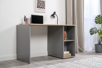 Стол письменный Лайт 12.163. серый (Моби) в Краснотурьинске - krasnoturinsk.mebel-e96.ru