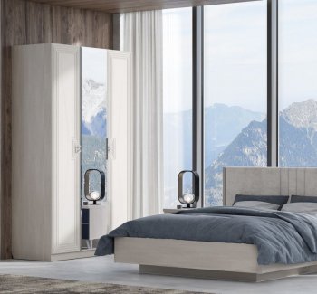 Шкаф распашной 1400 мм Лежер ШК-3103 холст белый (СанТан) в Краснотурьинске - krasnoturinsk.mebel-e96.ru