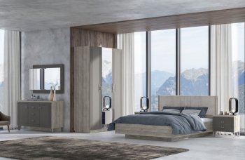 Спальный гарнитур Лежер модульный, холст вулканический (СанТан) в Краснотурьинске - krasnoturinsk.mebel-e96.ru