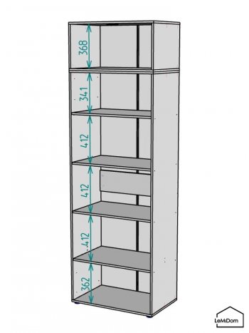 Шкаф с антресолью 800 мм Linnea MHR-2A-2 2450х800х510 (Графит-М 11.1.25) в Краснотурьинске - krasnoturinsk.mebel-e96.ru