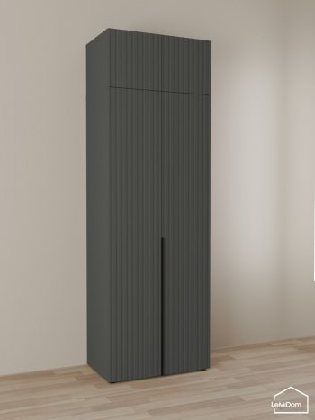 Шкаф с антресолью 800 мм Linnea MHR-2A-2 2450х800х510 (Графит-М 11.1.25) в Краснотурьинске - krasnoturinsk.mebel-e96.ru