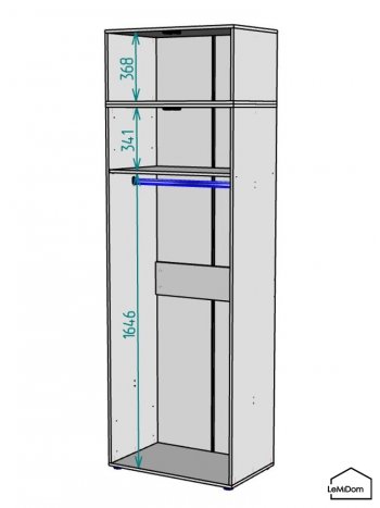 Шкаф с антресолью 800 мм Linnea MHR-2A-1 2450х800х510 (ДВ-М 11.1.25) в Краснотурьинске - krasnoturinsk.mebel-e96.ru