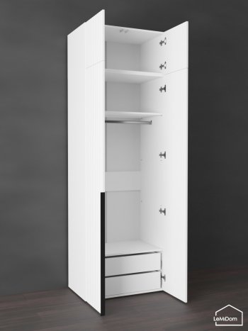 Шкаф с антресолью 800 мм Linnea MHR-2A-3 2450х800х510 (Белый-М 11.1.1) в Краснотурьинске - krasnoturinsk.mebel-e96.ru