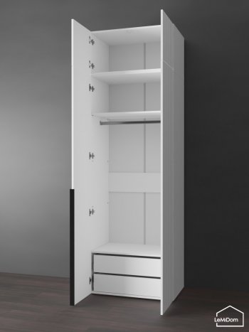 Шкаф с антресолью 800 мм Linnea MHR-2A-3 2450х800х510 (Белый-М 11.1.2) в Краснотурьинске - krasnoturinsk.mebel-e96.ru