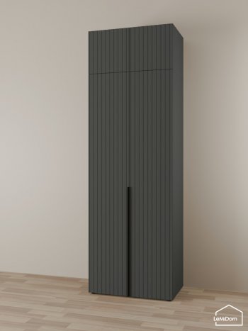 Шкаф с антресолью 800 мм Linnea MHR-2A-3 2450х800х510 (Графит-М 11.1.25) в Краснотурьинске - krasnoturinsk.mebel-e96.ru